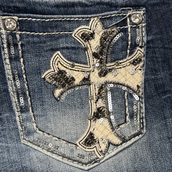 Miss Me Cross Cowprint curvy bootcut jean 27 - Picture 4 of 6
